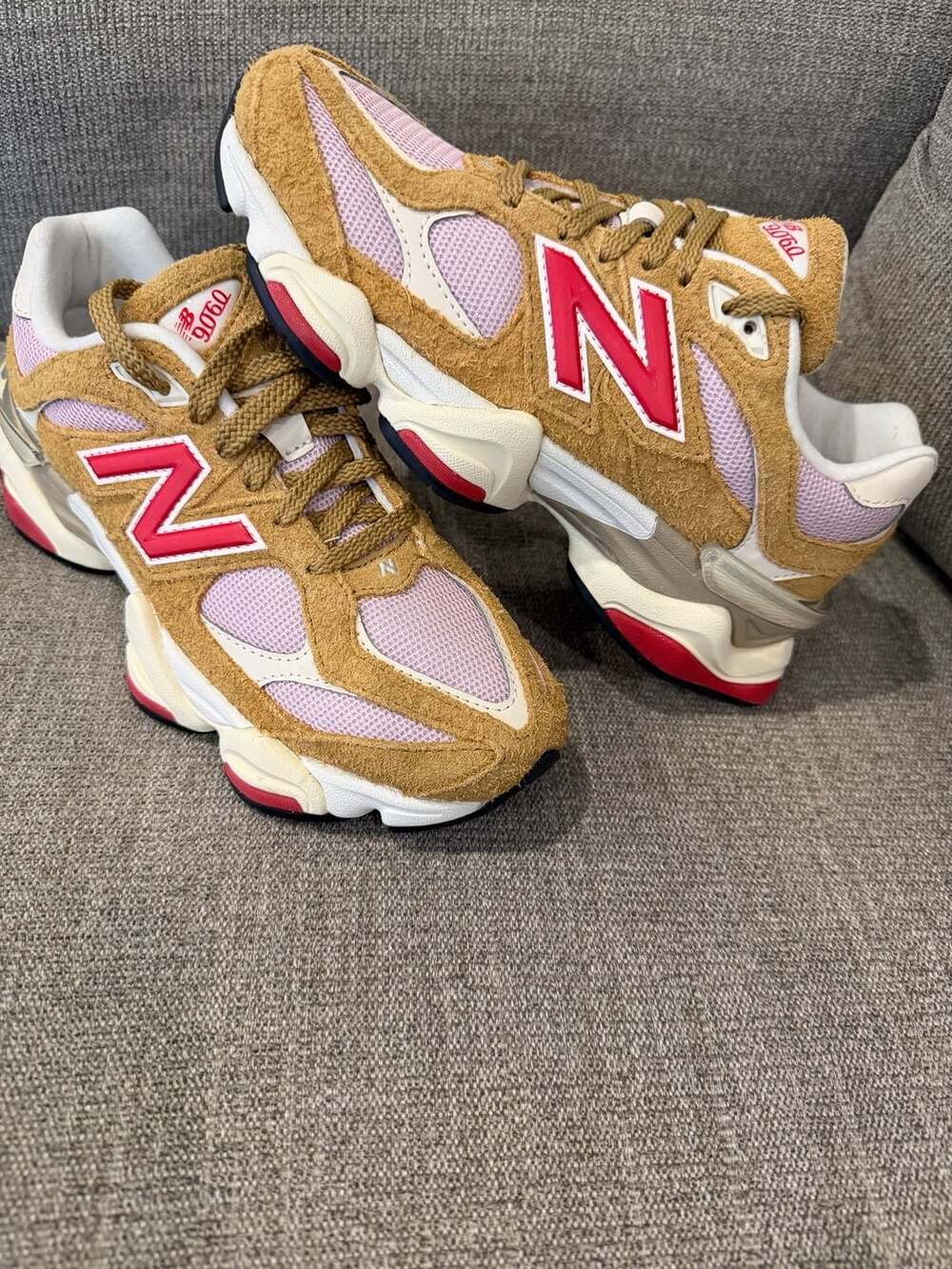 New Balance 9060 Sneakers Tan Pink Size 5 US M / 6.5 US W